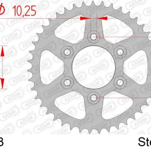 Corona AFAM 50902-43 in acciaio passo 530 DUCATI 1200 MULTISTRADA ENDURO 2016 -2018 Saldi