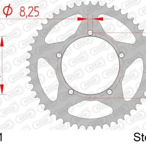 Vendita Finale Corona AFAM 56200-51 in acciaio passo 428 MZ (MUZ) SX 125 2002 -2007