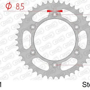 Sconto Corona AFAM 71304-51 in acciaio passo 520 GAS-GAS MC 125 2021 -2023