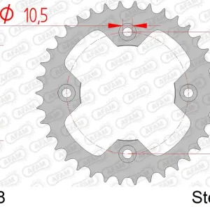 Scelto Dai Clienti Corona AFAM 71305-38 in acciaio passo 520 KTM SX 450 QUAD 2008 -2010