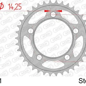 Subito Disponibile Corona AFAM 71801-41 in acciaio passo 525 KTM 950 R SUPERMOTO 2007  -2008