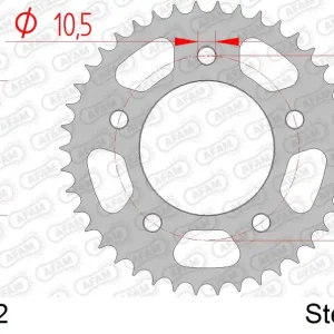 Direttamente Dal Produttore Corona AFAM 74200-42 in acciaio passo 428 KYMCO KR 125 QUANNON NAKED 2010 -2015
