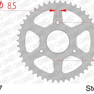 Compra Online Corona AFAM 80104-47 in acciaio passo 420 RIEJU NKD 50 2004  -2010