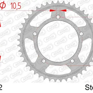 Spedizione Espresso Corona AFAM 86603-42 in acciaio passo 530 SUZUKI GSX-R 1000 2001 -2006