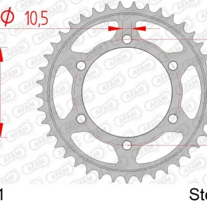 Corona AFAM 86606-41 in acciaio passo 520 TRIUMPH BONNEVILLE T100 2022 -2023 Promo Stagionale