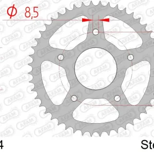 Corona AFAM 92216-54 in acciaio passo 428 MH/MOTOR HISPANIA KN1 125 2009 -2010 Più Venduto
