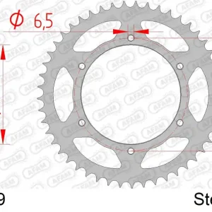 Corona AFAM 92217-49 in acciaio passo 428 DERBI 125 MULHACEN CAFE 2008 -2011 Compra Online