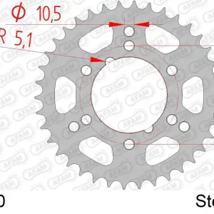 Corona AFAM 98300-30 in acciaio passo 520 POLARIS 500 SCRAMBLER 2000 -2004 Soddisfatti O Rimborsati