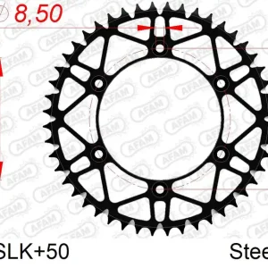 Corona AFAM 12323SLK+50 in acciaio passo 520 FANTIC XE 125 2021 -2022 Esclusivo