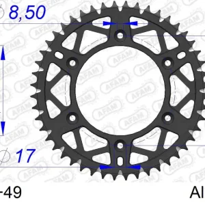 Corona AFAM 11212+49 in all. passo 520 HM-HONDA CRE 125 R ENDURO 2002 -2007 Offerta Limitata