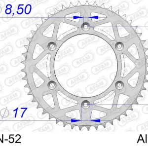 Corona AFAM 11212N-52 in all. passo 520 HONDA CR 125 R 2000 -2007 Miglior Prezzo