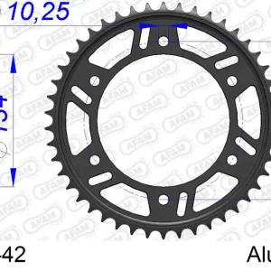 Prezzo Di Fabbrica Corona AFAM 11617-42 in all. passo 525 HONDA CBR 1000 RR FIREBLADE 2006 -2016