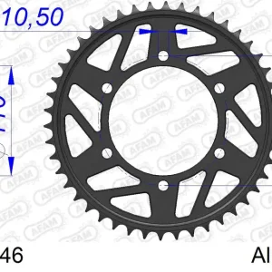 Corona AFAM 13814-46 in all. passo 520 YAMAHA FZ 6 N 2004 -2007 Spedito Oggi