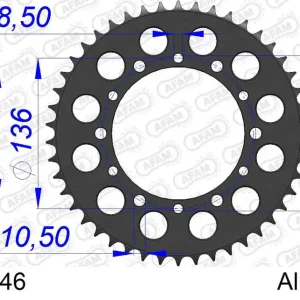 Nuovo Arrivo Corona AFAM 17404-46 in all. passo 520 KAWASAKI ZXR 750 ZX750 1989