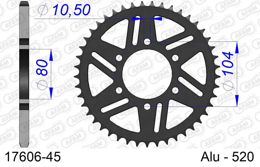 Spedito Oggi Corona AFAM 17606-45 in all. passo 520 KAWASAKI ZXR 750 ZX750 1991 -1992