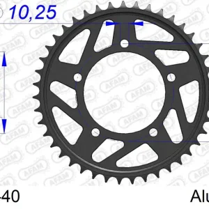 Corona AFAM 36808-40 in all. passo 520 APRILIA RSV4 1000 FACTORY 2009 -2010 Ultime Pezzi