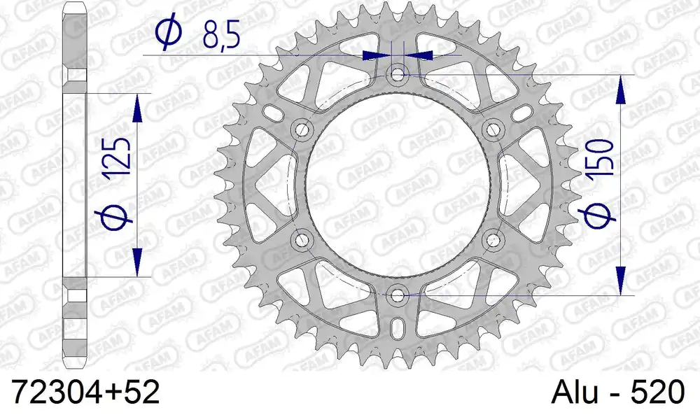 Prezzo Scontato Corona AFAM 72304+52 in all. passo 520 GAS-GAS EC-F 250 2021 -2023