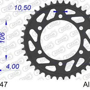 Miglior Prezzo Corona AFAM 87606-47 in all. passo 520 TRIUMPH 675 DAYTONA 2006 -2016
