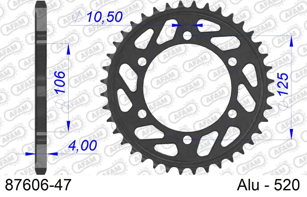 Miglior Prezzo Corona AFAM 87606-47 in all. passo 520 TRIUMPH 675 DAYTONA 2006 -2016