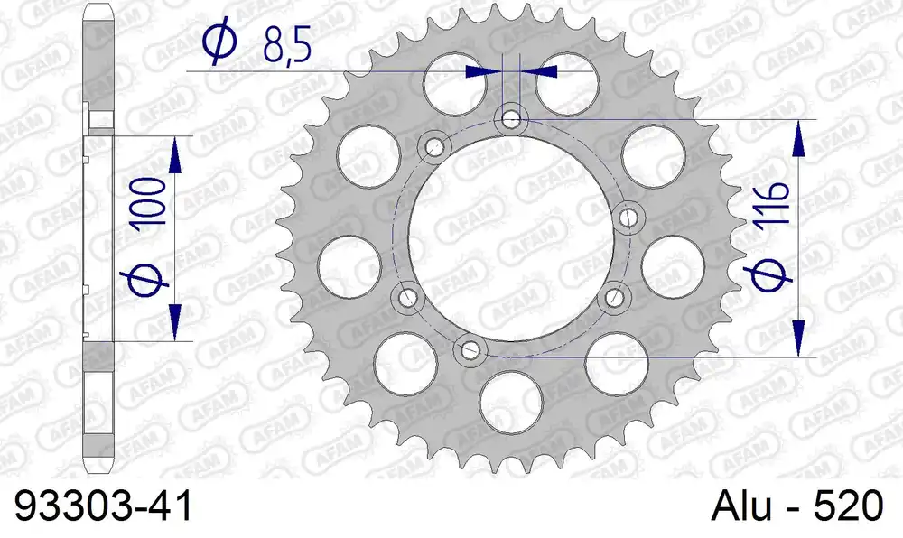 Offerta Lampo Corona AFAM 93303-41 in all. passo 520 GAS-GAS JT 25 CONTACT 1993 -1994