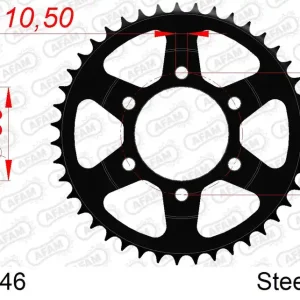 Nuova Collezione Corona AFAM 16610-46 In Acc Passo 525 KAWASAKI Z H2 1000 SE ZR1000L MFNN 2021 -2022