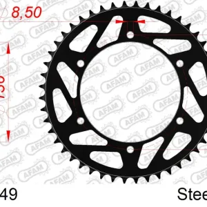 Corona AFAM acciaio14303-49 Passo 520 FANTIC 500 CABALLERO RALLY 2021 Esclusivo
