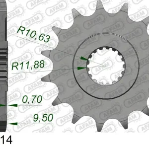 Pignone AFAM 20311-14 passo 520 HONDA CR 250 R 1988 -2002 Miglior Prezzo