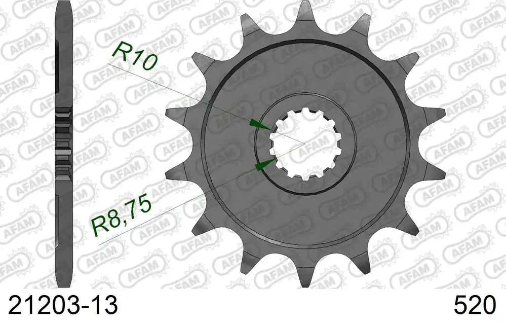 Pignone AFAM 21203-13 passo 520 GAS-GAS EC 125 2000 -2013 Di Tendenza