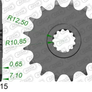 Reso Gratuito Pignone AFAM 21601-15 passo 520 KAWASAKI ZX 6 R ZX636 ABS GKF,GLF 2019 -2020