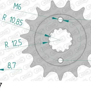 Pignone AFAM 24501-17 passo 520 KAWASAKI ER 5 ER500 1997 -2007 A Buon Prezzo