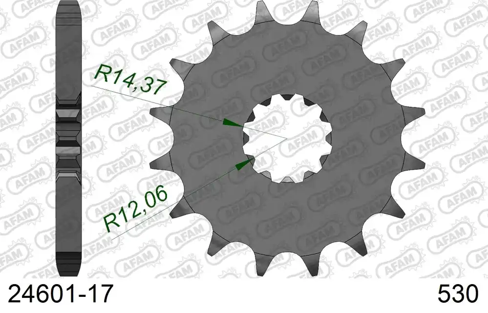 Più Venduto Pignone AFAM 24601-17 passo 530 KAWASAKI ZZR 1100 ZX 1100 1993 -2001