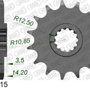 Pignone AFAM 24602-15 passo 525 KAWASAKI ZR 750 ZEPHYR 1995 -1998 Offerta Del Giorno