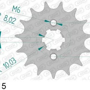 Spedizione Espresso Pignone AFAM 33201-15 passo 428 KAWASAKI KE 125 1976  -1984