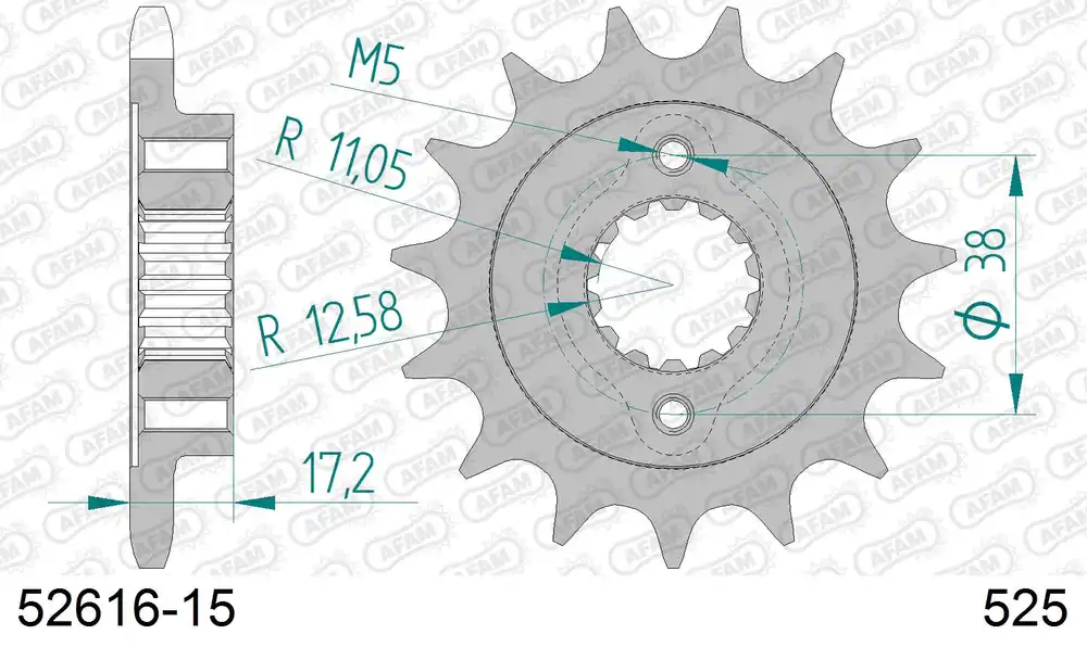 Ordina Subito Pignone AFAM 52616-15 passo 525 DUCATI 796 HYPERMOTARD 2010 -2012