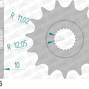 Quantità Limitata Pignone AFAM 61301-15 passo 520 APRILIA ETX 350 TUAREG 1985 -1987