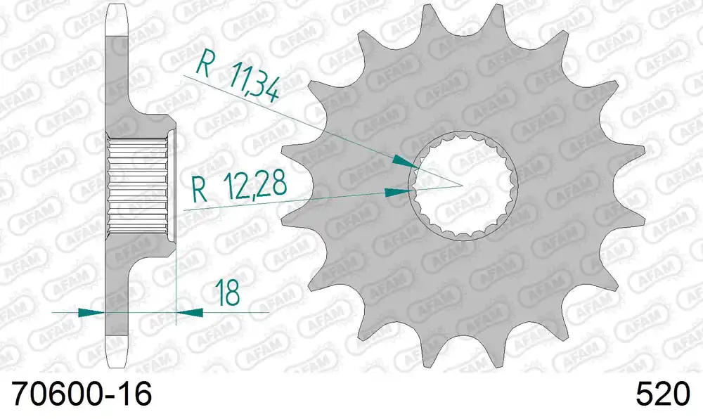 Quantità Limitata Pignone AFAM 70600-16 passo 520 LAVERDA 750 FORMULA 1998 -1999