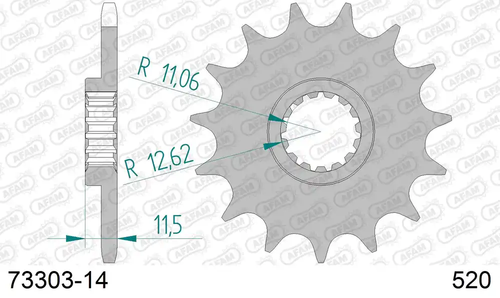 Subito Disponibile Pignone AFAM 73303-14 passo 520 KTM EXC 350 LC4 1993 -1994