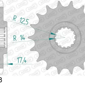 Quantità Limitata Pignone AFAM 91800-18 passo 525 TRIUMPH 1000 BLACK MAGIC 2006 -2008