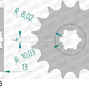 Pignone AFAM 94117-16 passo 428 T.M. MX 80 2002  -2005 Super Prezzo