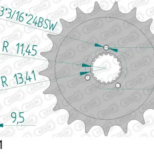 Consegna Rapida Pignone AFAM 94802-21 passo 530 HARLEY DAVIDSON XLH 883 4 SPEED SPORTSTER 1986  -1990