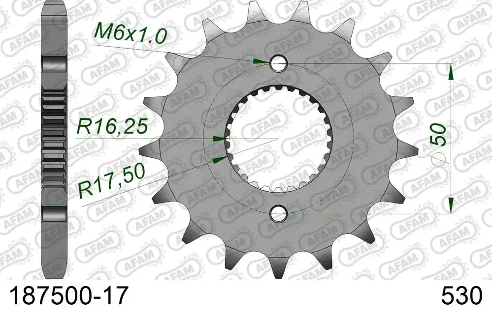 Bestseller Pignone AFAM 187500-17 Passo 530 ROYAL ENFIELD 500 EFI BULLET 2016 -2018