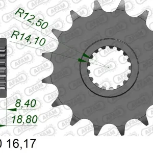 Offerta Pignone AFAM 166600NR-17 Passo 525 Con Gomma Antirumore BMW F 650 GS 2006 -2012