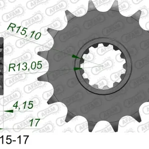 Pignone AFAM 20603NR-16 Passo 530 Con Gomma Antirumore HONDA CB 1000 R 2009 -2015 Spedizione Espresso