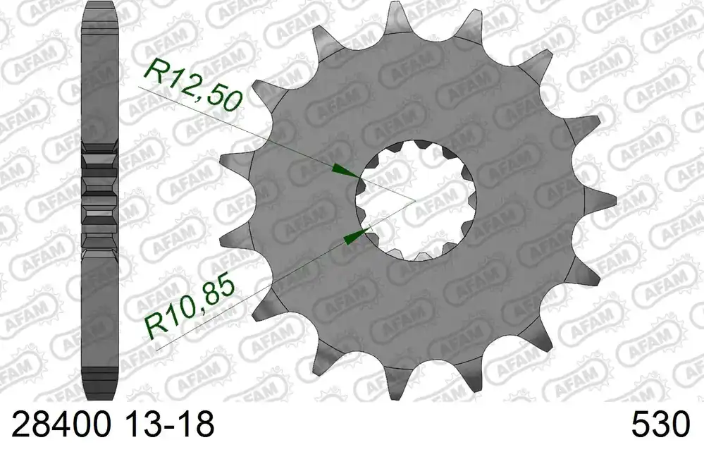Solo Oggi Pignone AFAM 28400NR-14 Passo 530 Con Gomma Antirumore SUZUKI GSX-R 1100 1986 -1988