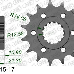 Più Venduto Pignone AFAM 37600NR-16 Passo 525 Con Gomma Antirumore APRILIA 1200 DORSODURO ABS 2011 -2014