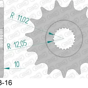 Pignone AFAM 61301NR-16 Passo 520 Con Gomma Antirumore APRILIA 650 IE PEGASO 2001  -2004 Compra Adesso