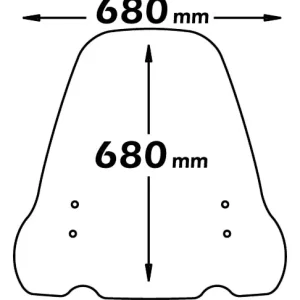 Pagamento Sicuro ISOTTA Parabrezza media protezione per KYMCO TOP BOY 1997 - 2002 - sc2753