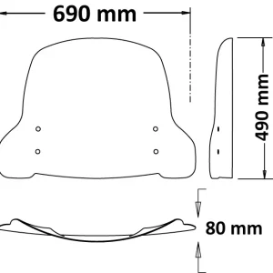 Di Tendenza ISOTTA Parabrezza basso per SEGWAY E100/125/200S-SE/300 - SC4314-FC