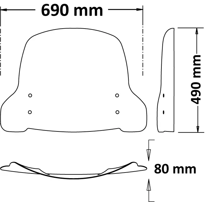 Di Tendenza ISOTTA Parabrezza basso per SEGWAY E100/125/200S-SE/300 - SC4314-FC