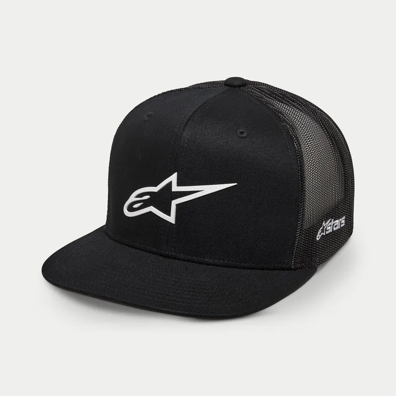 Economico Cappello ALPINESTARS cappellino 3D Ageless Trucker Nero Bianco